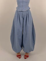 Jeans ballon tessuto fermo