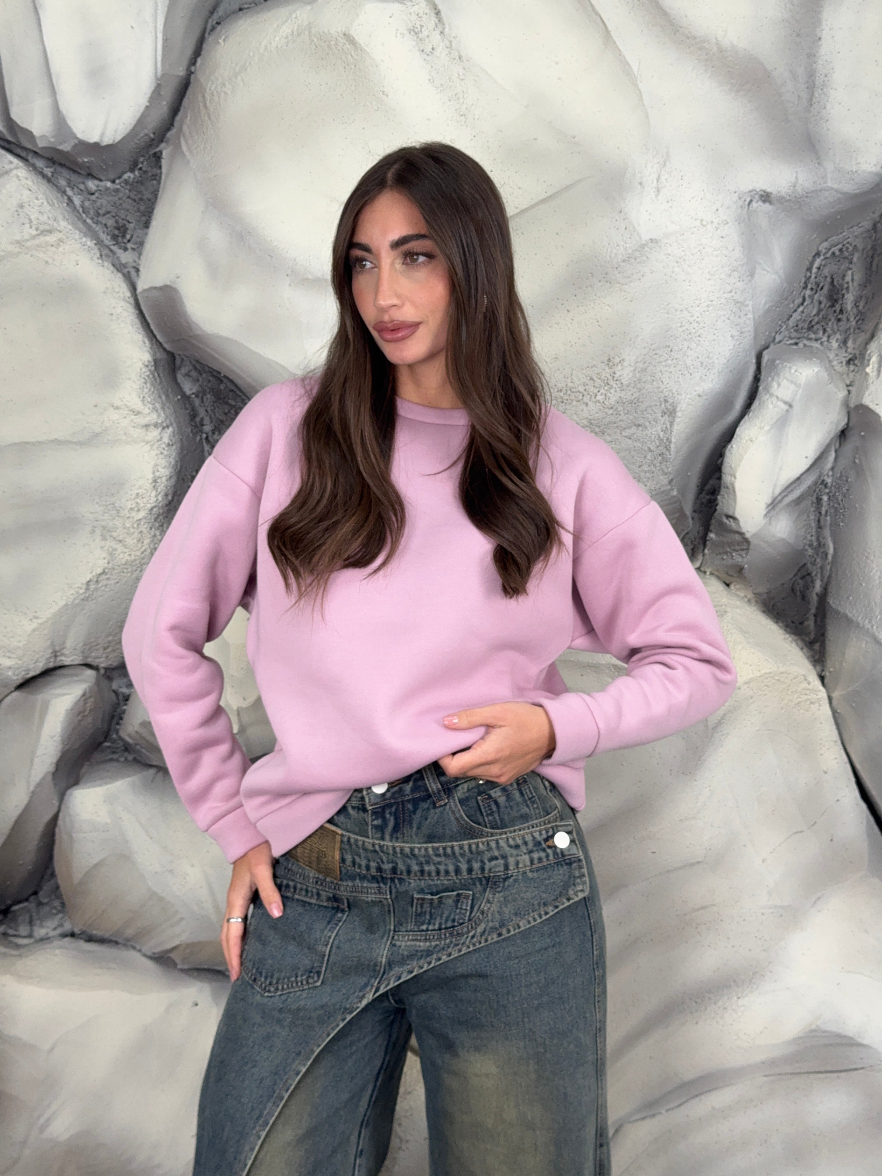 Felpa Candy girocollo