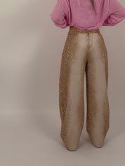 Jeans beige macchiettato