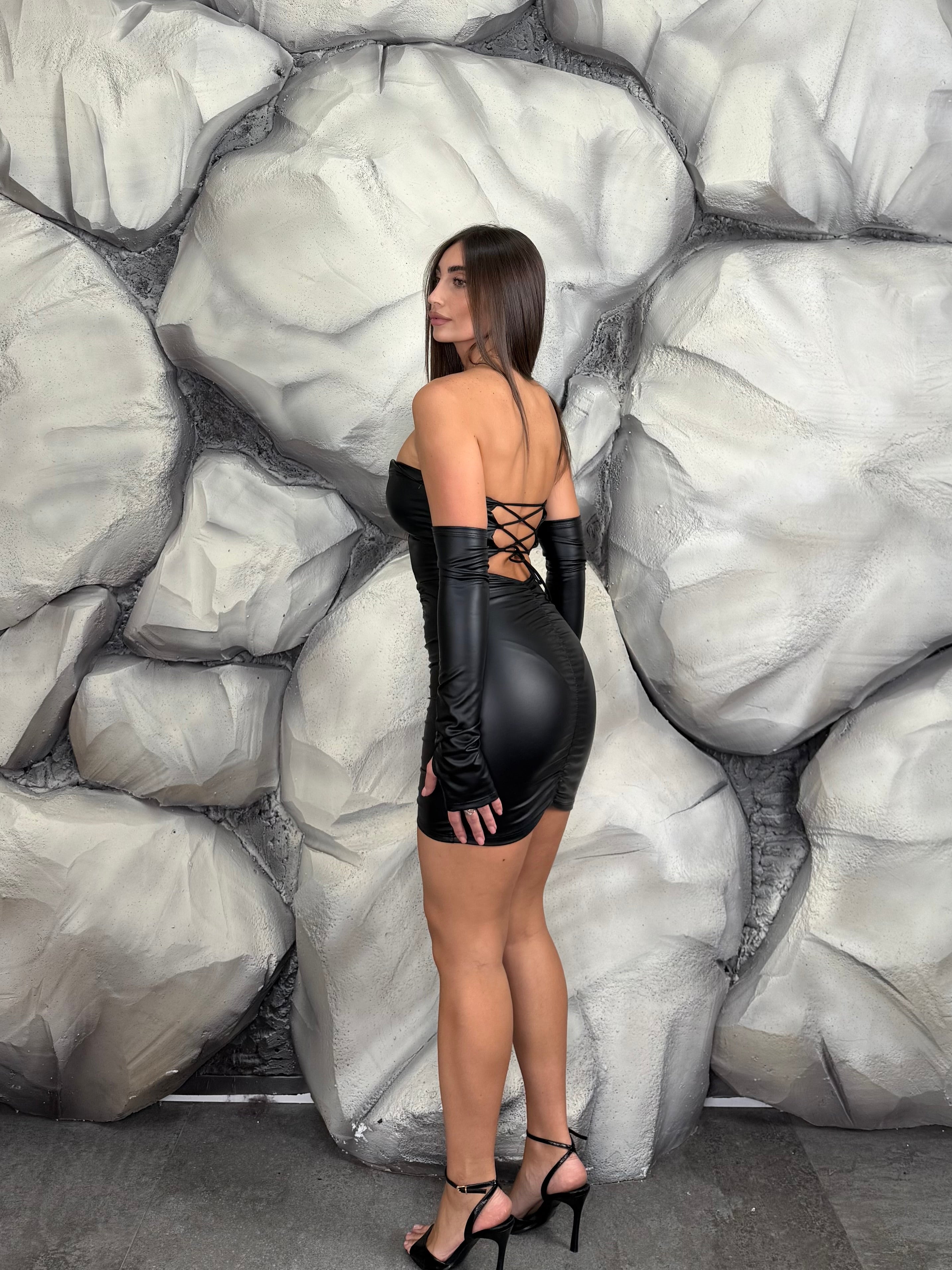 Vestito cuore ecopelle