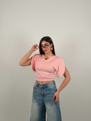 Maglia con mezza manica aperta in lycra