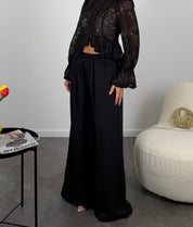 Pantalone semplice con elastico in vita
