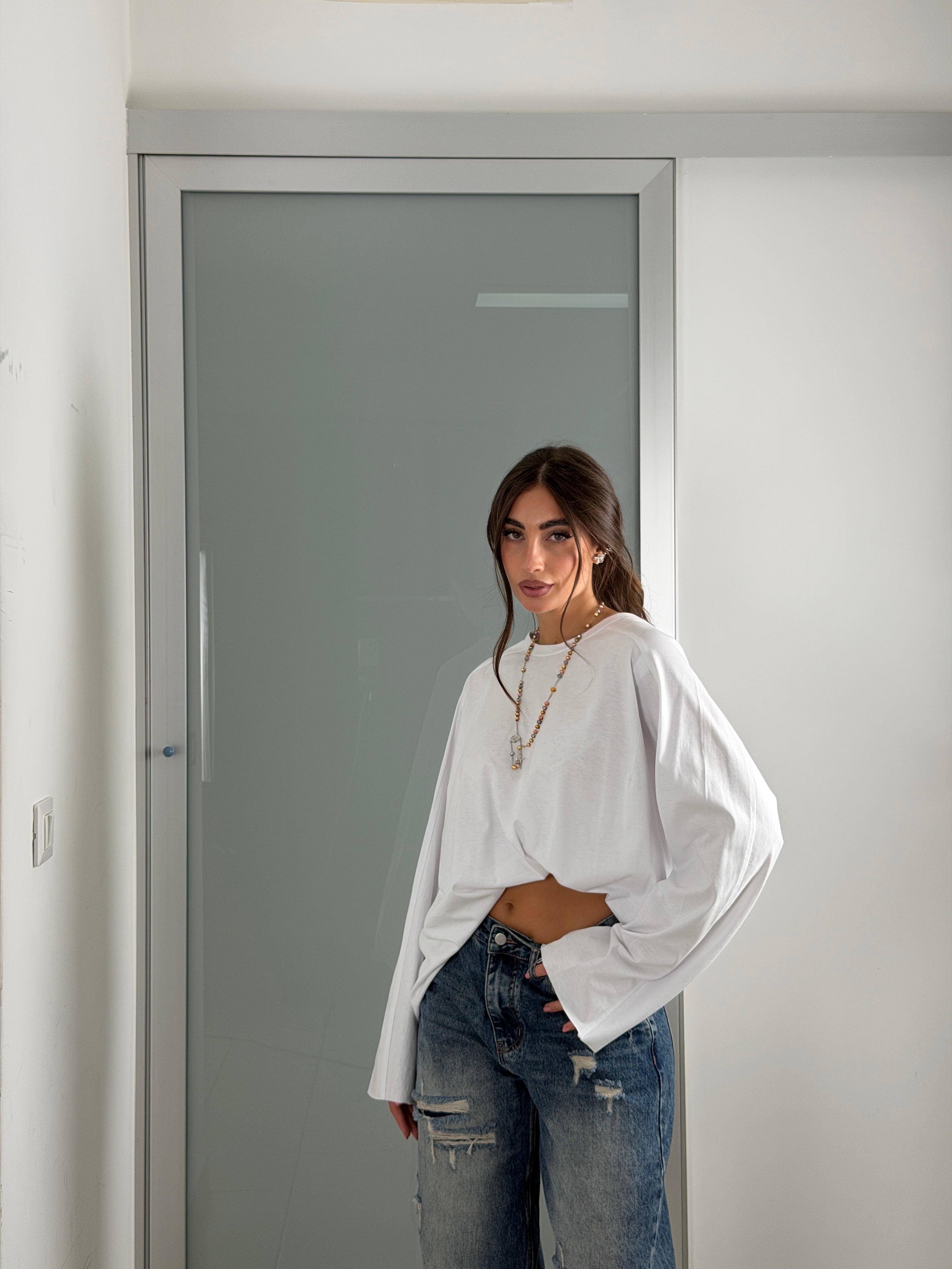 Longsleeve lunga 100% cotone