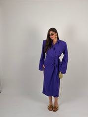 Vestito midi portafoglio semplice