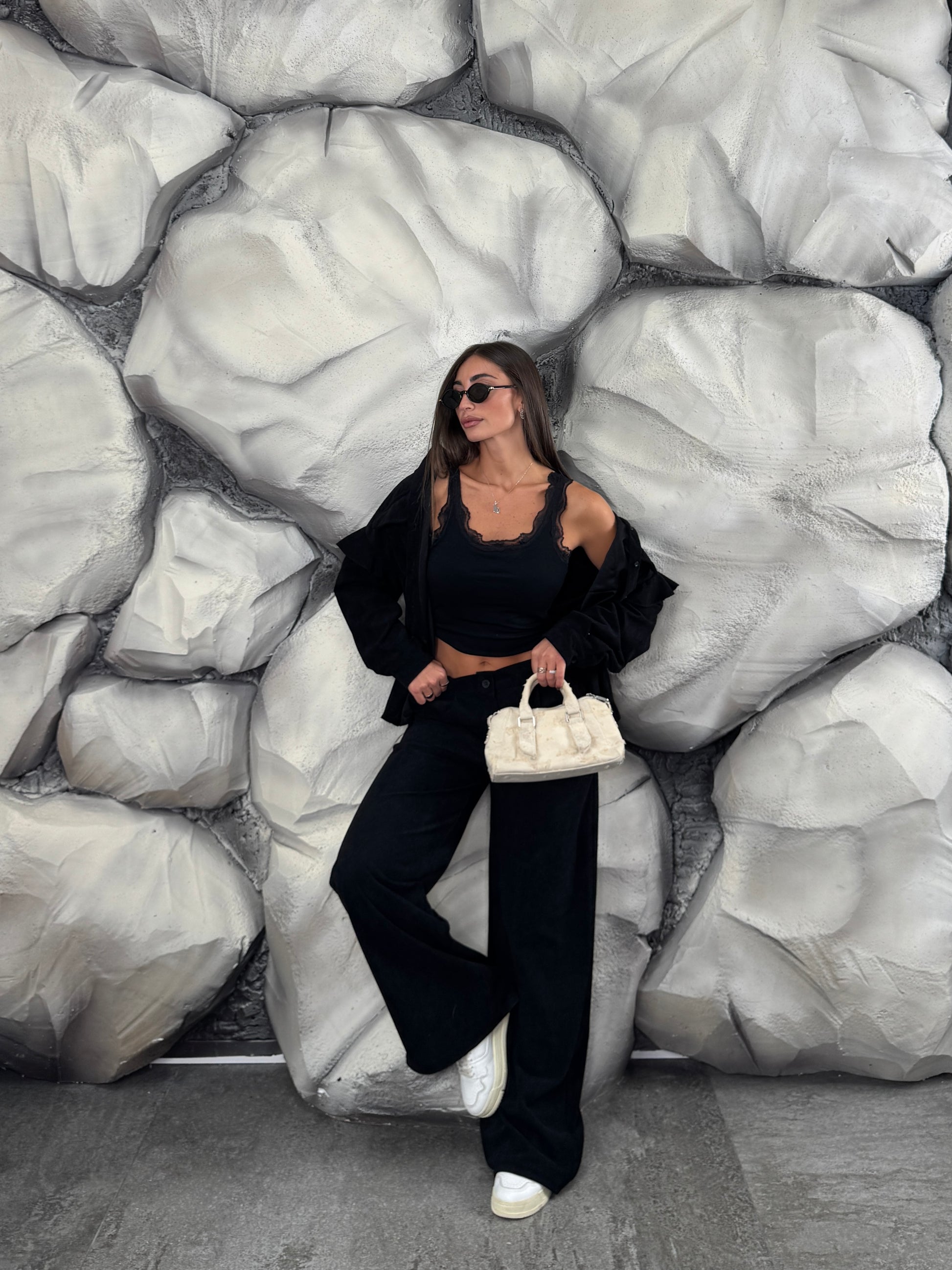 Completo camicia e pantalone in velluto