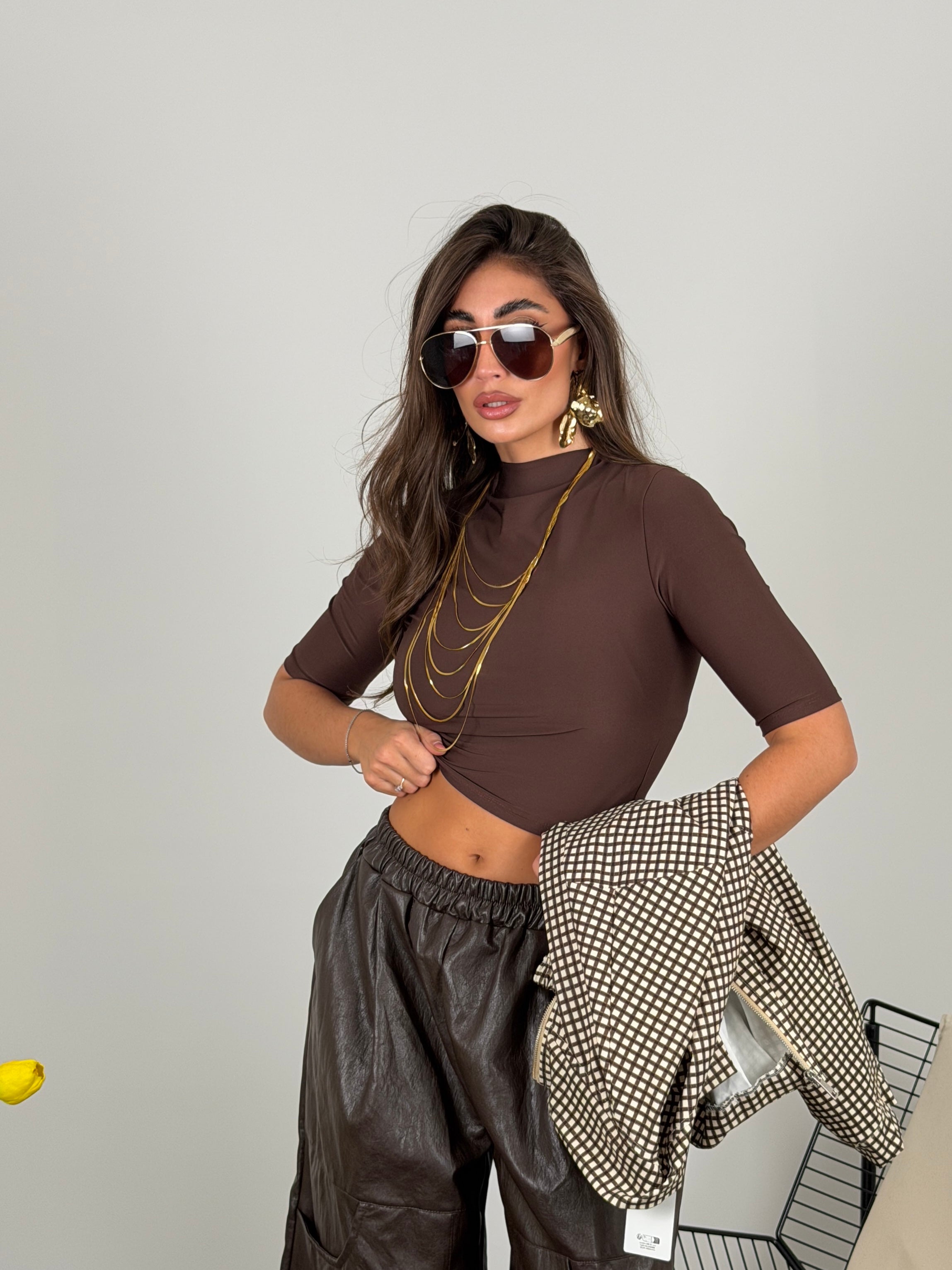 Maglia 3/4 con colletto