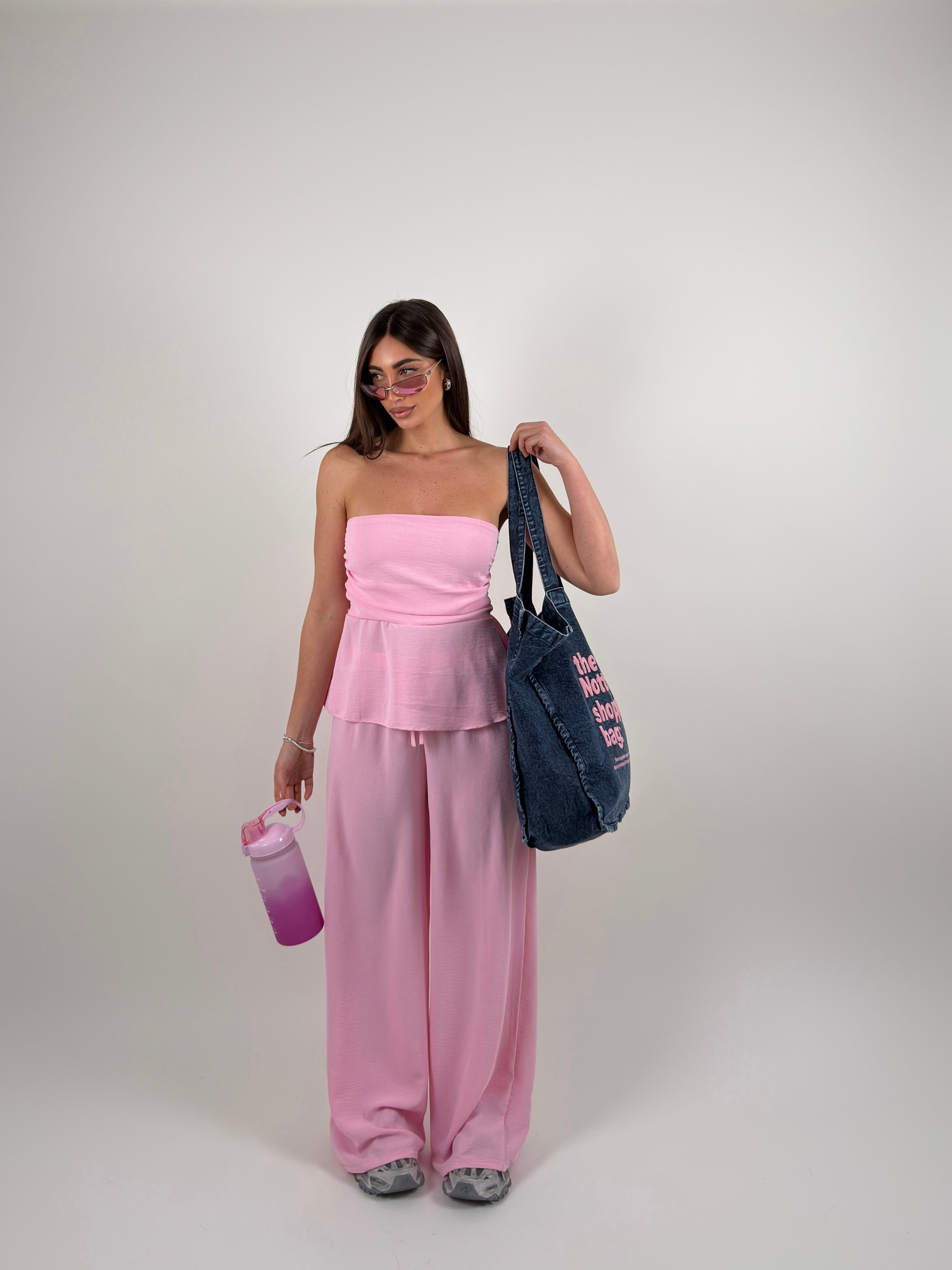 Completo top fascia e pantalone palazzo