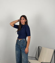 Maglia 3/4 con colletto