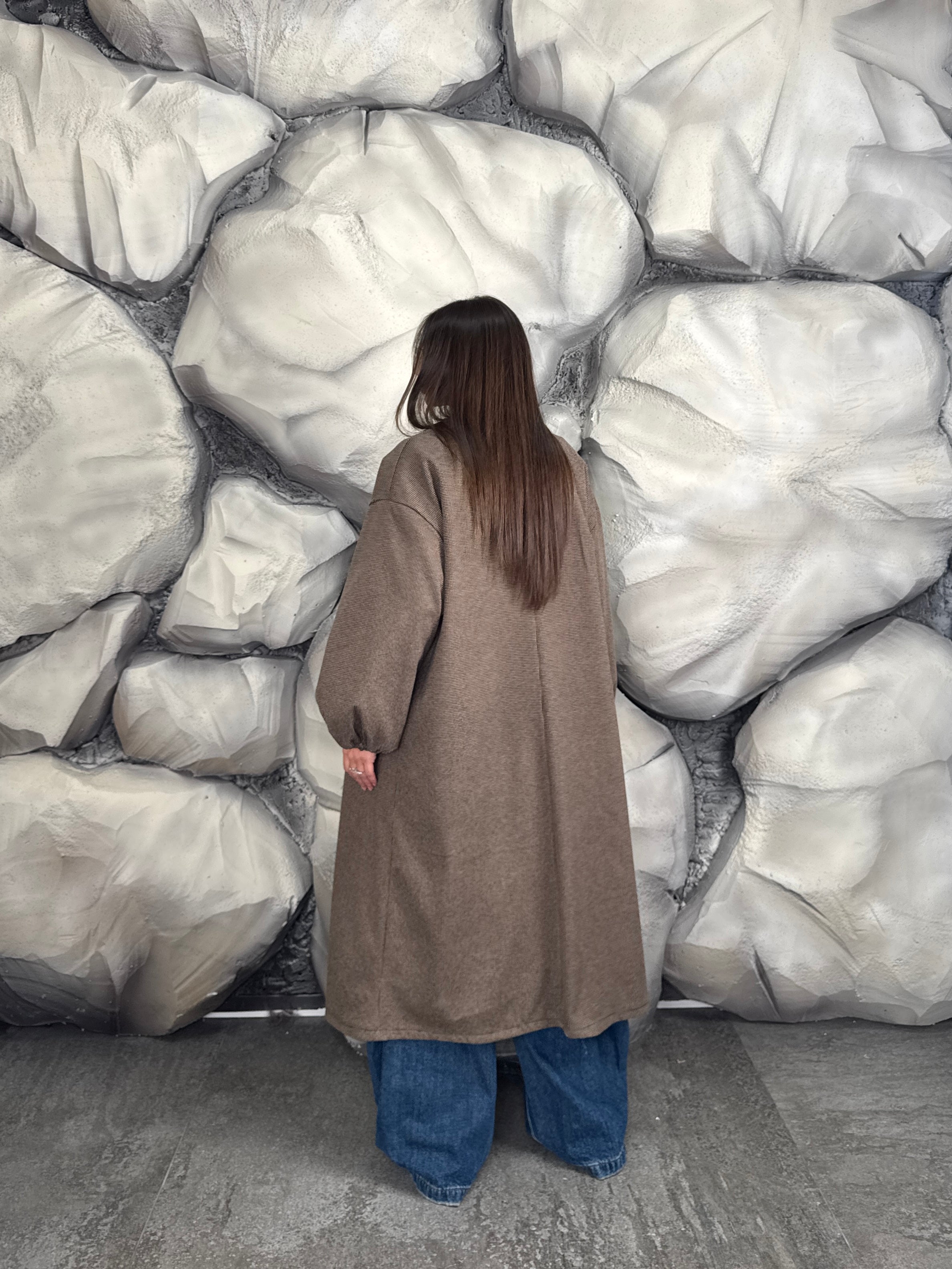 Cappotto pied poule over size