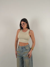 Top basic crop a costine