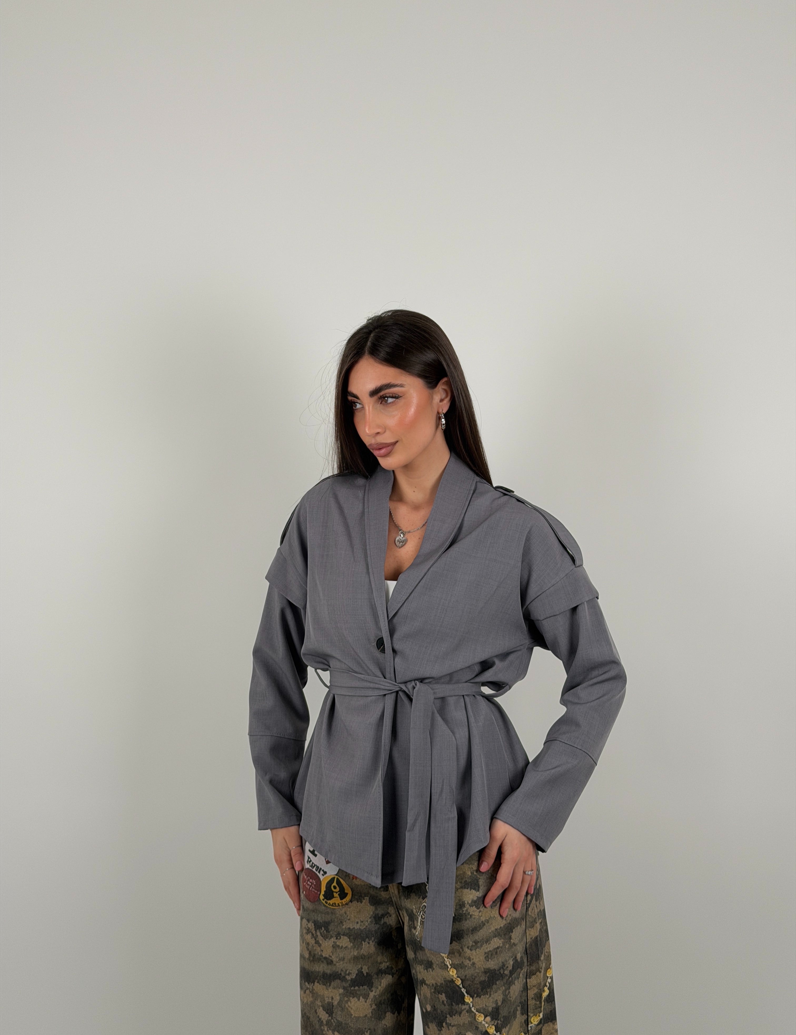 Giacca mood trench tessuto leggero