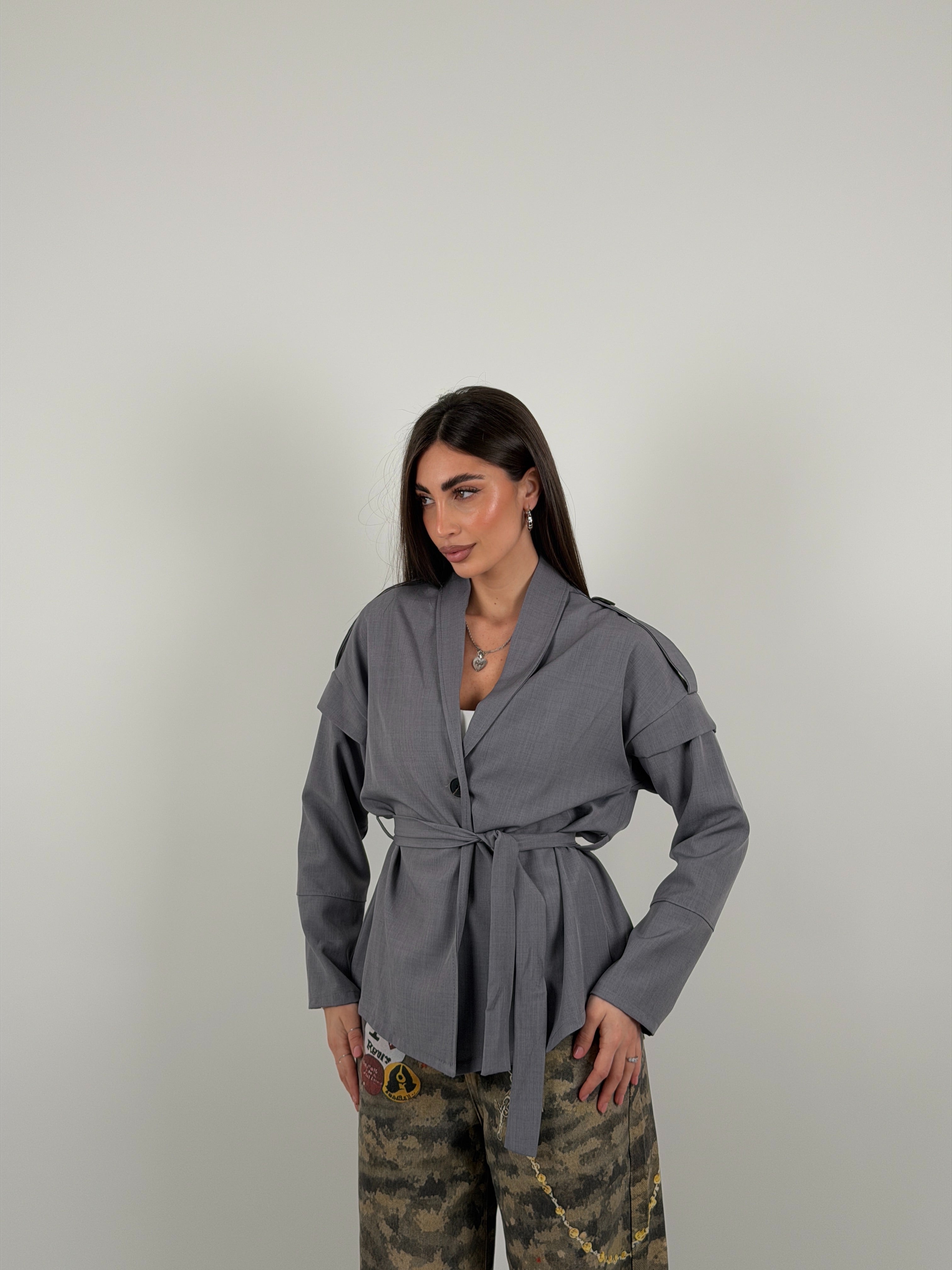 Giacca mood trench tessuto leggero