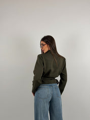 Giacca in cotone, cintura in vita