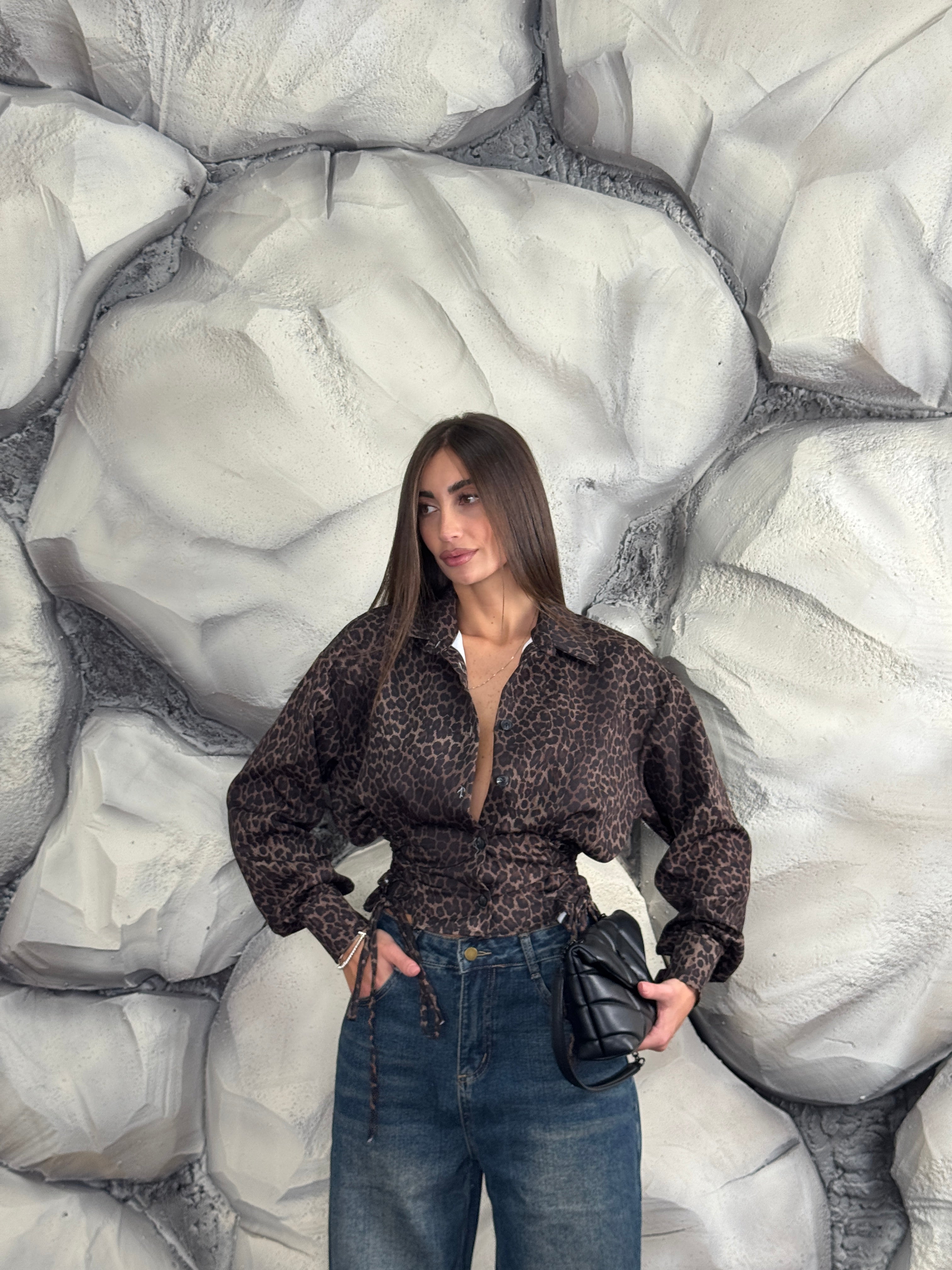 Camicia stringhe fantasia