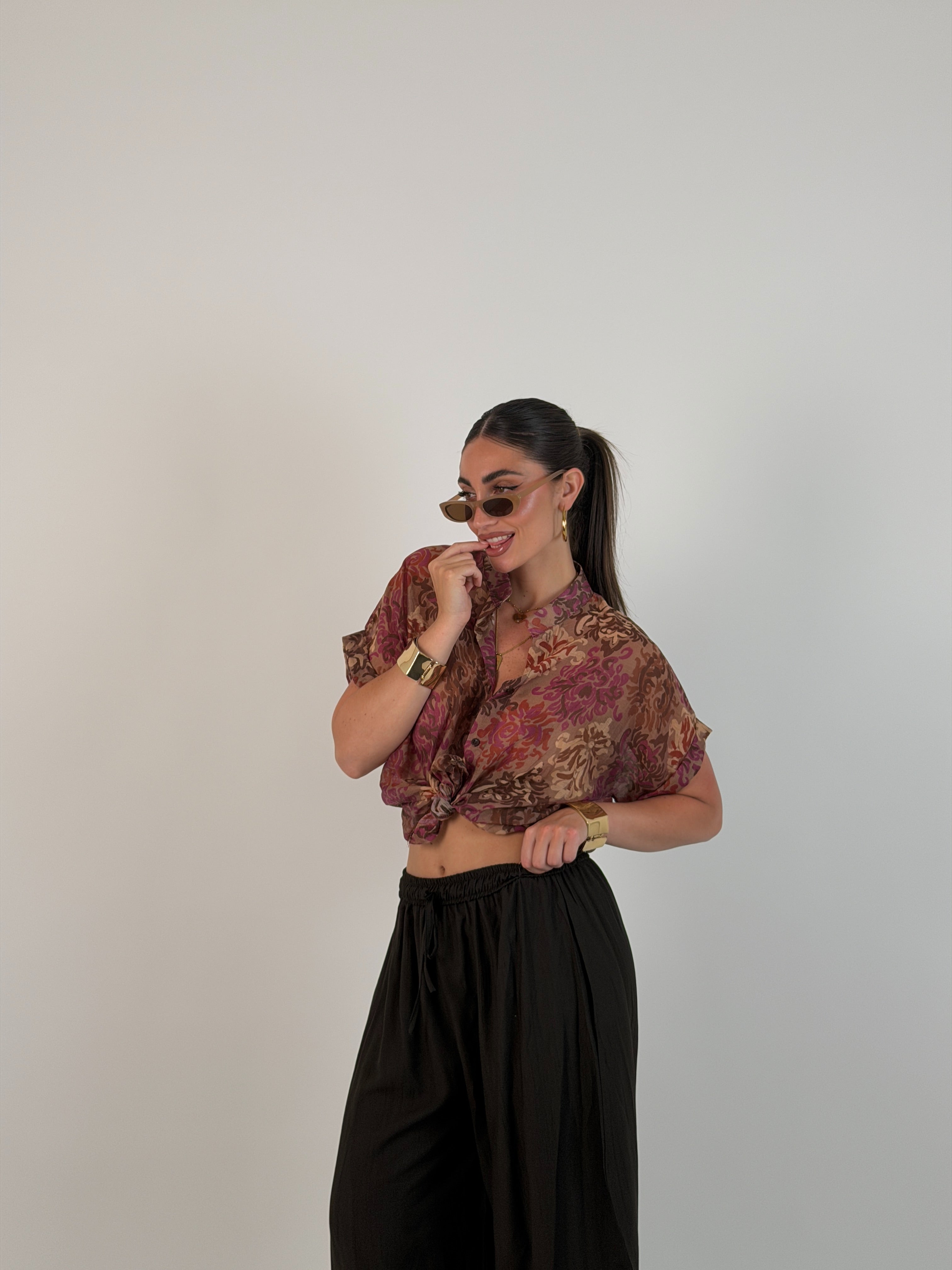 Camicia fantasia velo