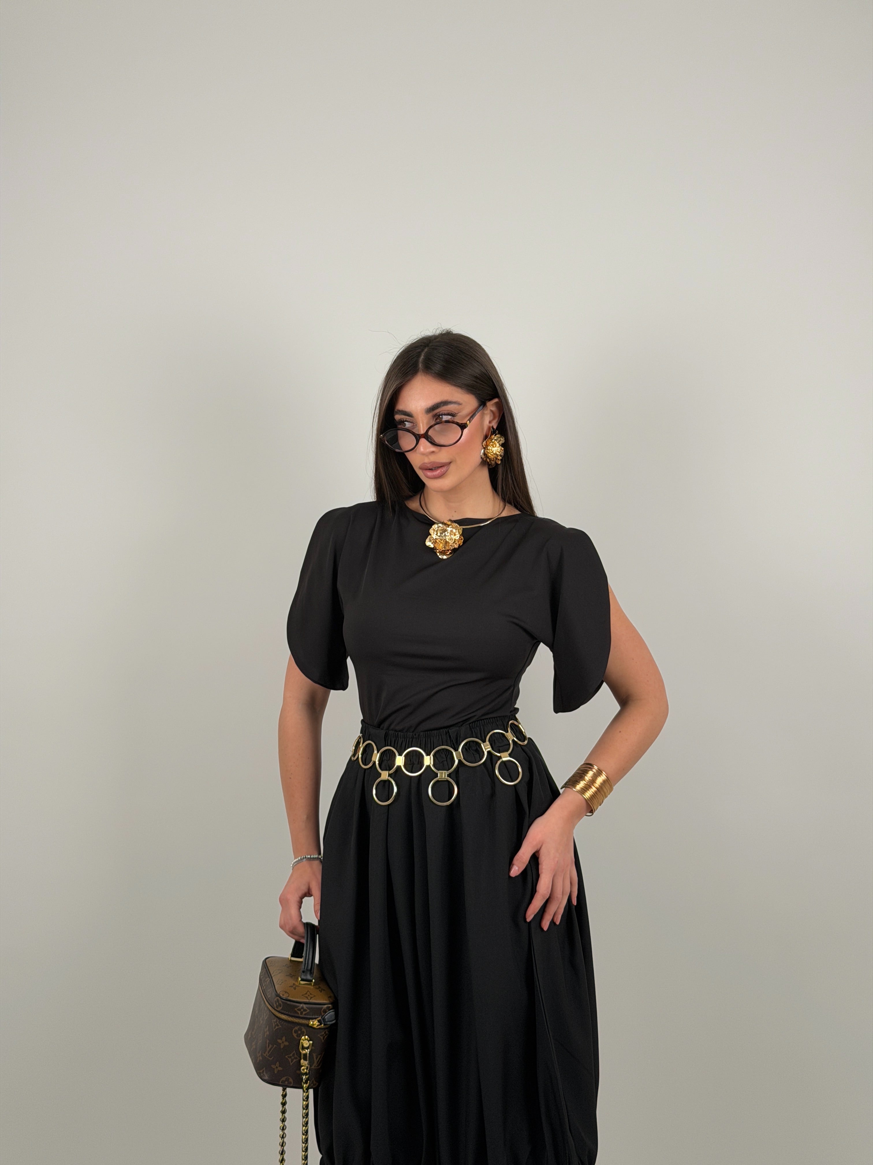 Maglia con mezza manica aperta in lycra
