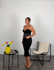 Vestito midi in lycra modellante