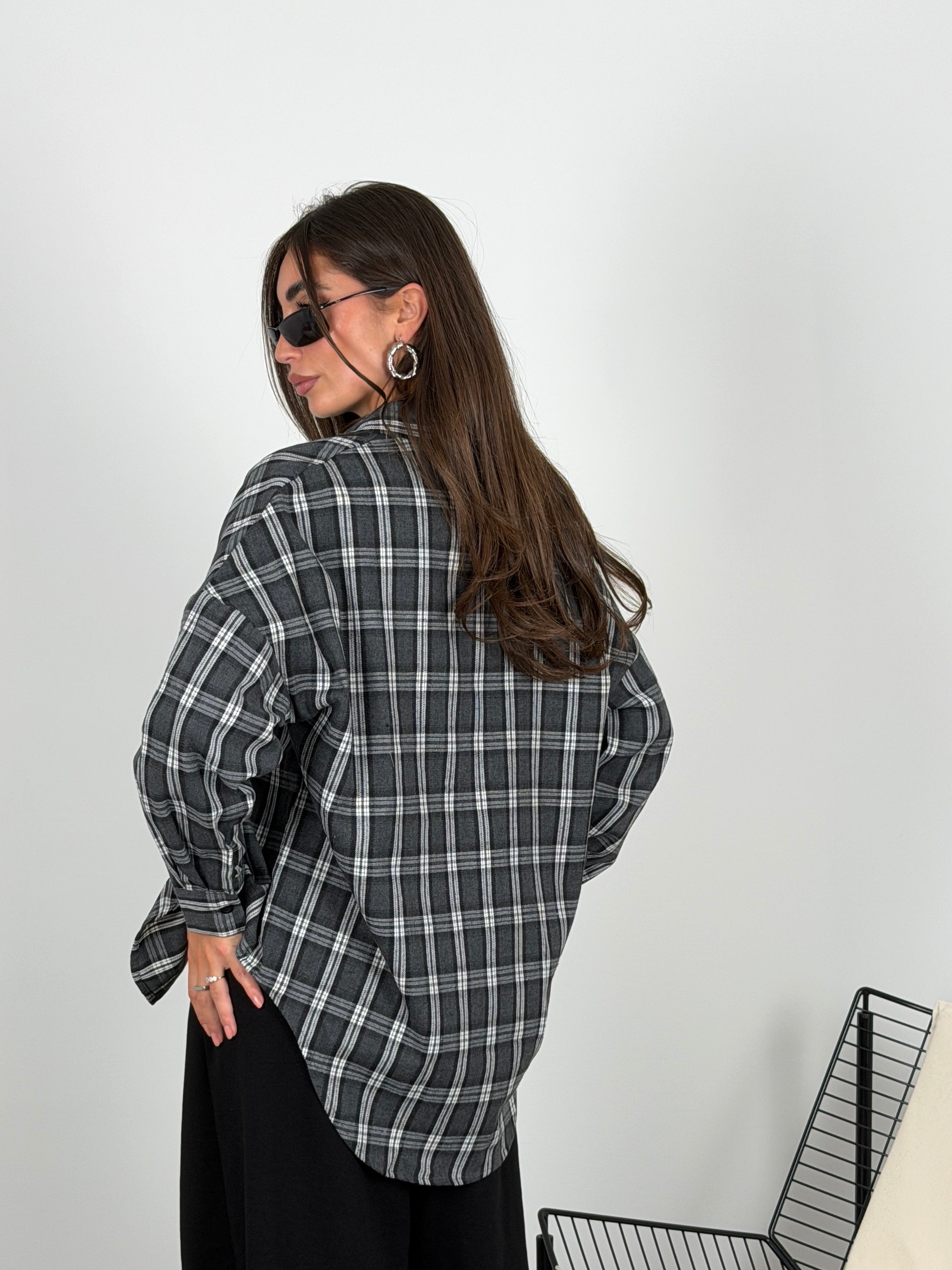 Camicia a quadri over size
