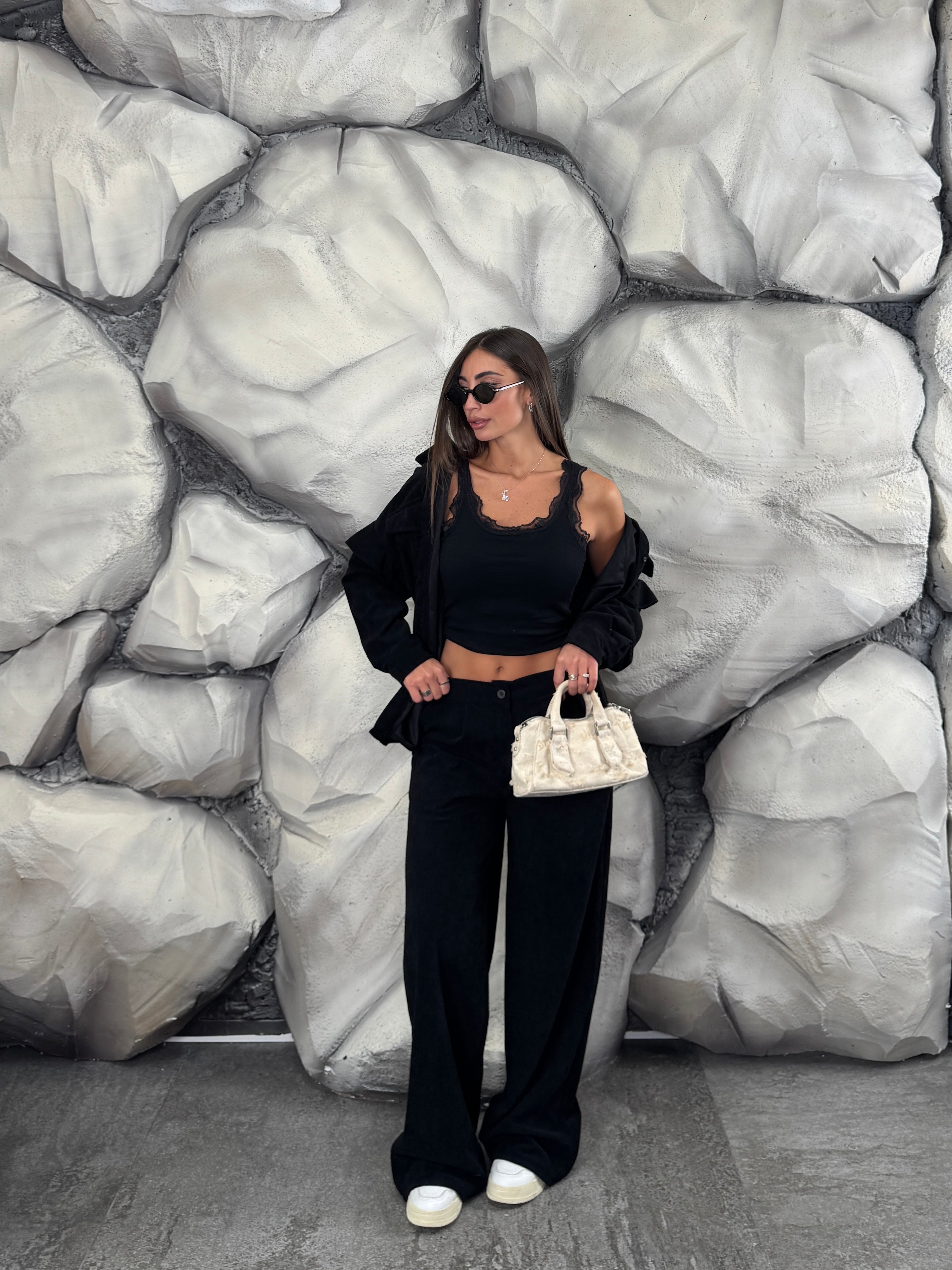 Completo camicia e pantalone in velluto