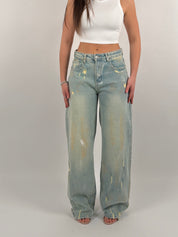 Jeans ballon sabbiato