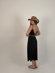 Vestito borchie gold