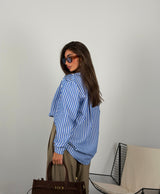 Camicia a righe 100% cotone