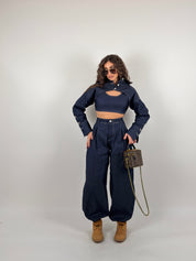 Completo denim tre pezzi