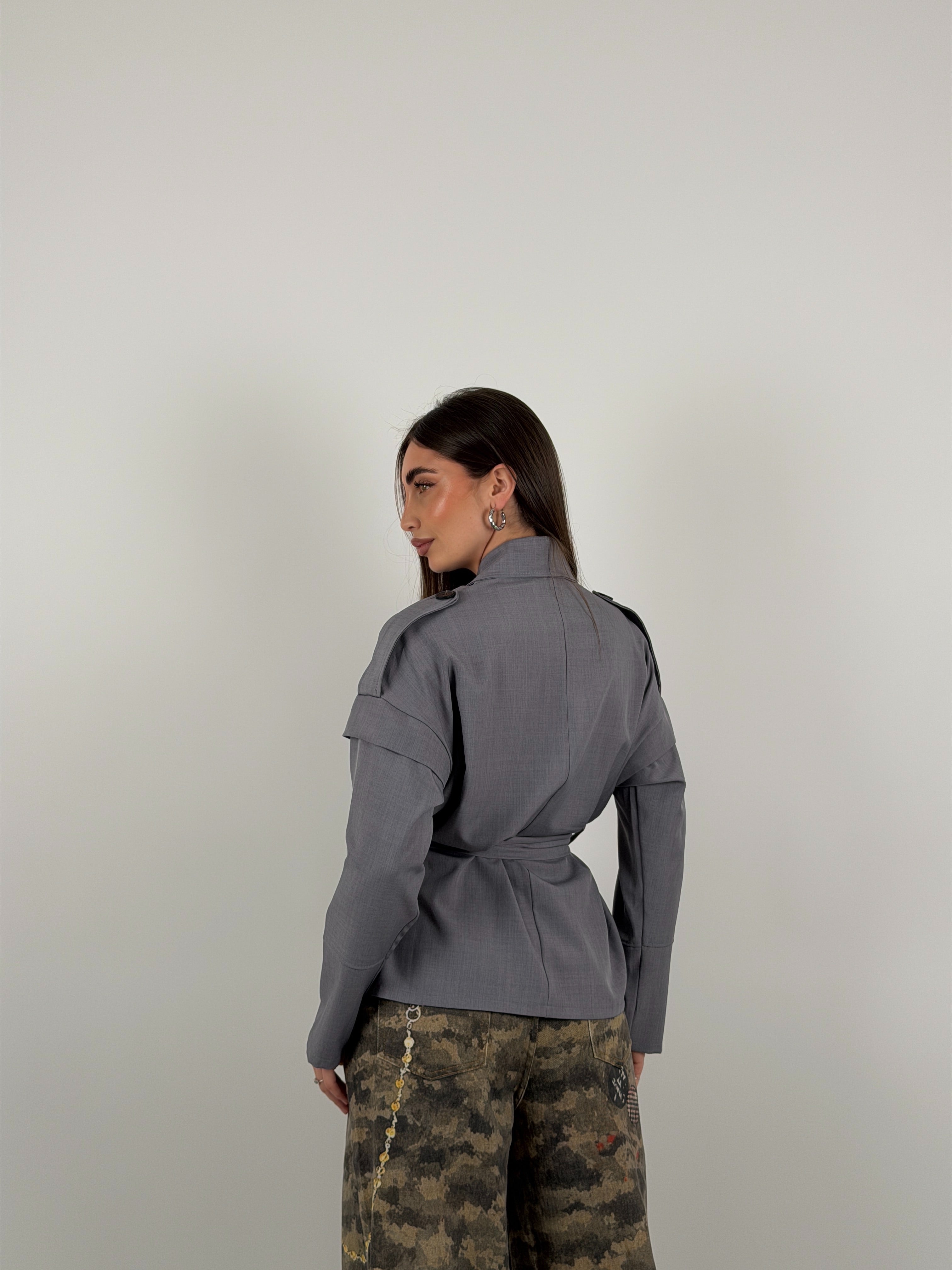 Giacca mood trench tessuto leggero