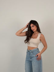 Top scollo quadrato