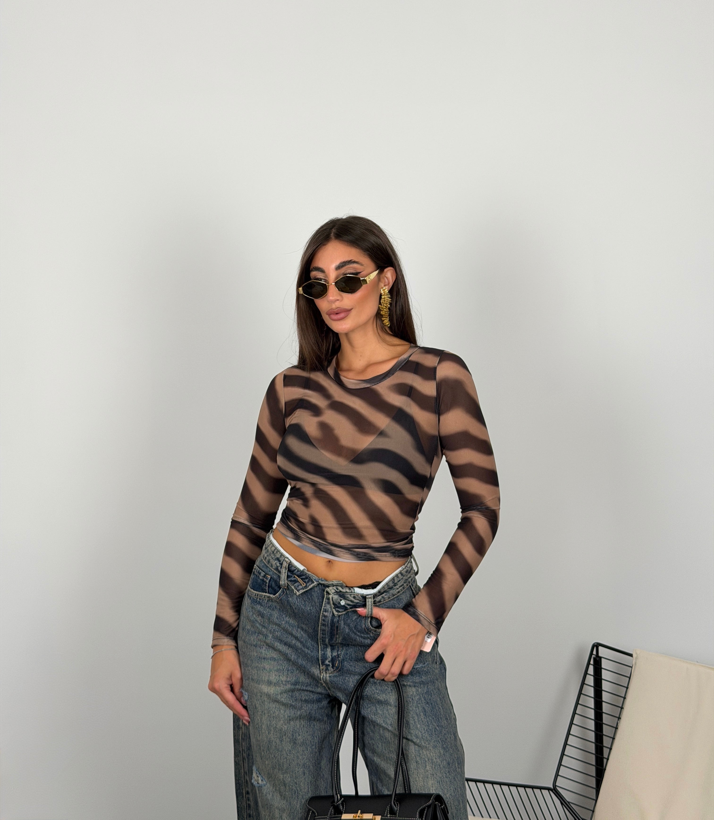 Maglia Animalier semivelata