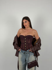 Corpetto modellante merletto