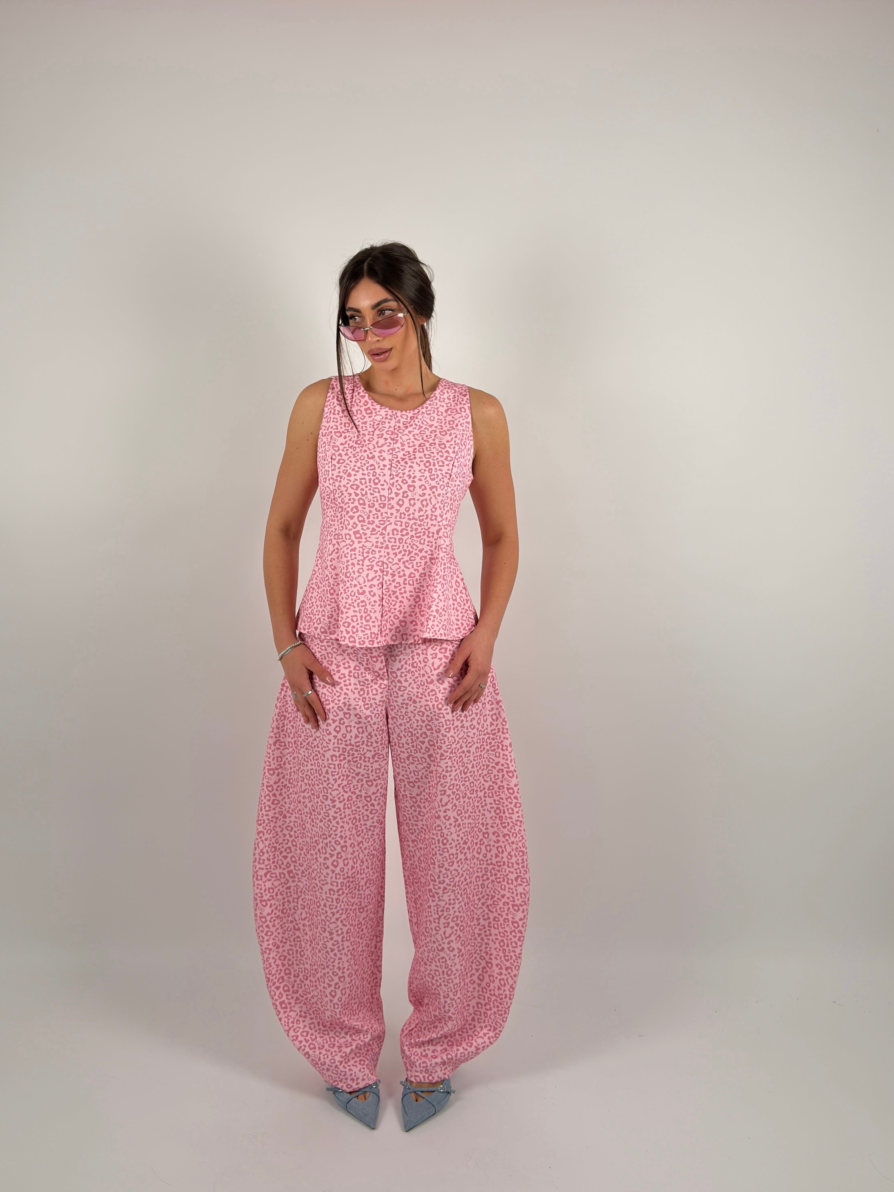 Completo ballon leopardato