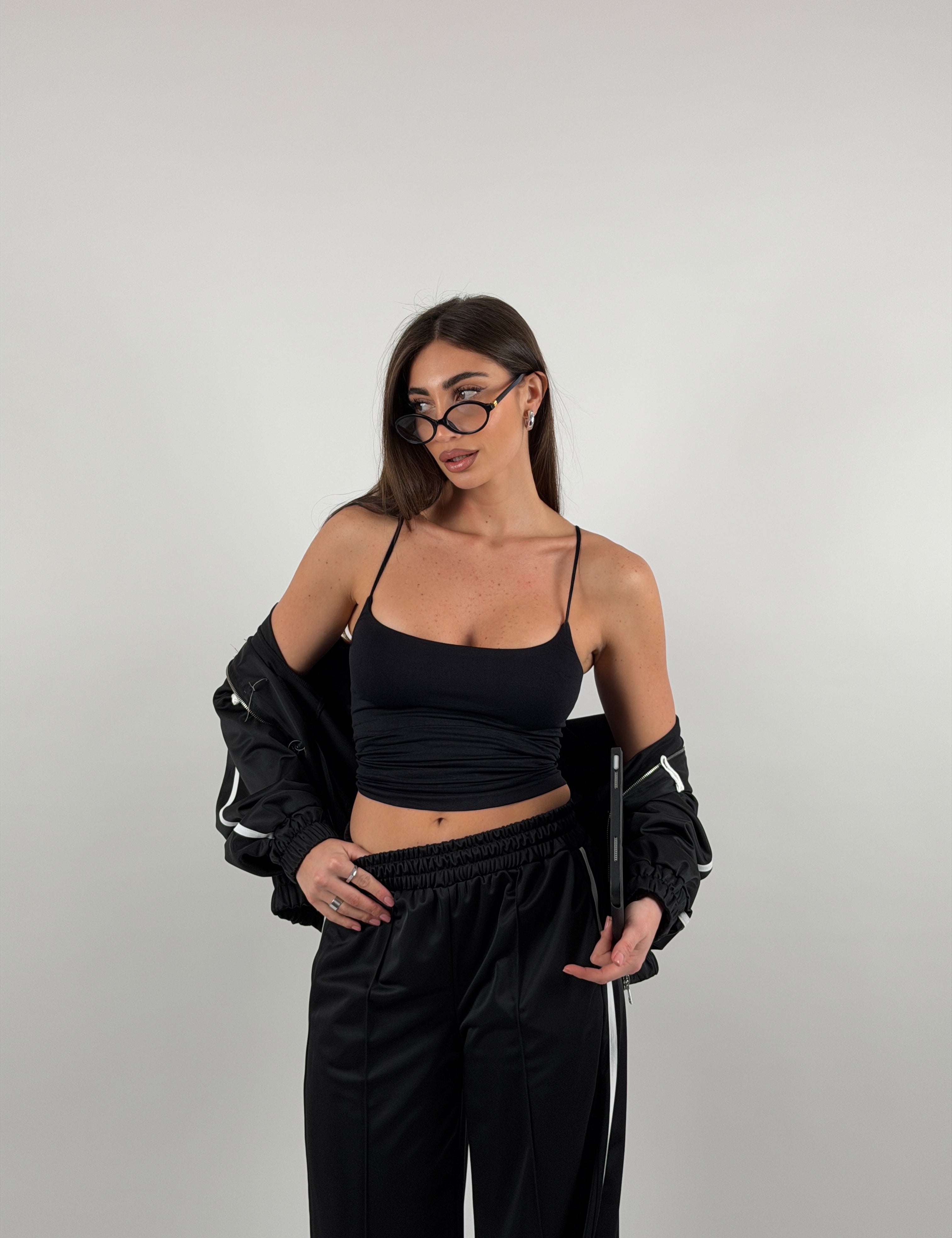 Top in lycra media lunghezza