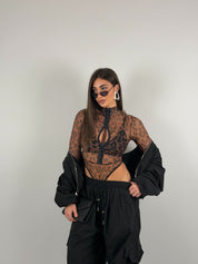 Body velato con ganci