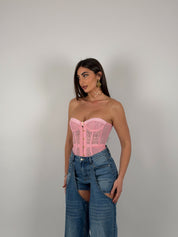 Corpetto modellante merletto