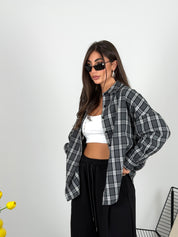 Camicia a quadri over size