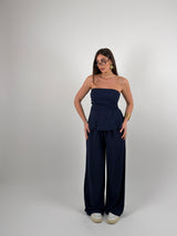Completo top fascia e pantalone palazzo