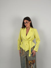 Giacca in cotone, cintura in vita