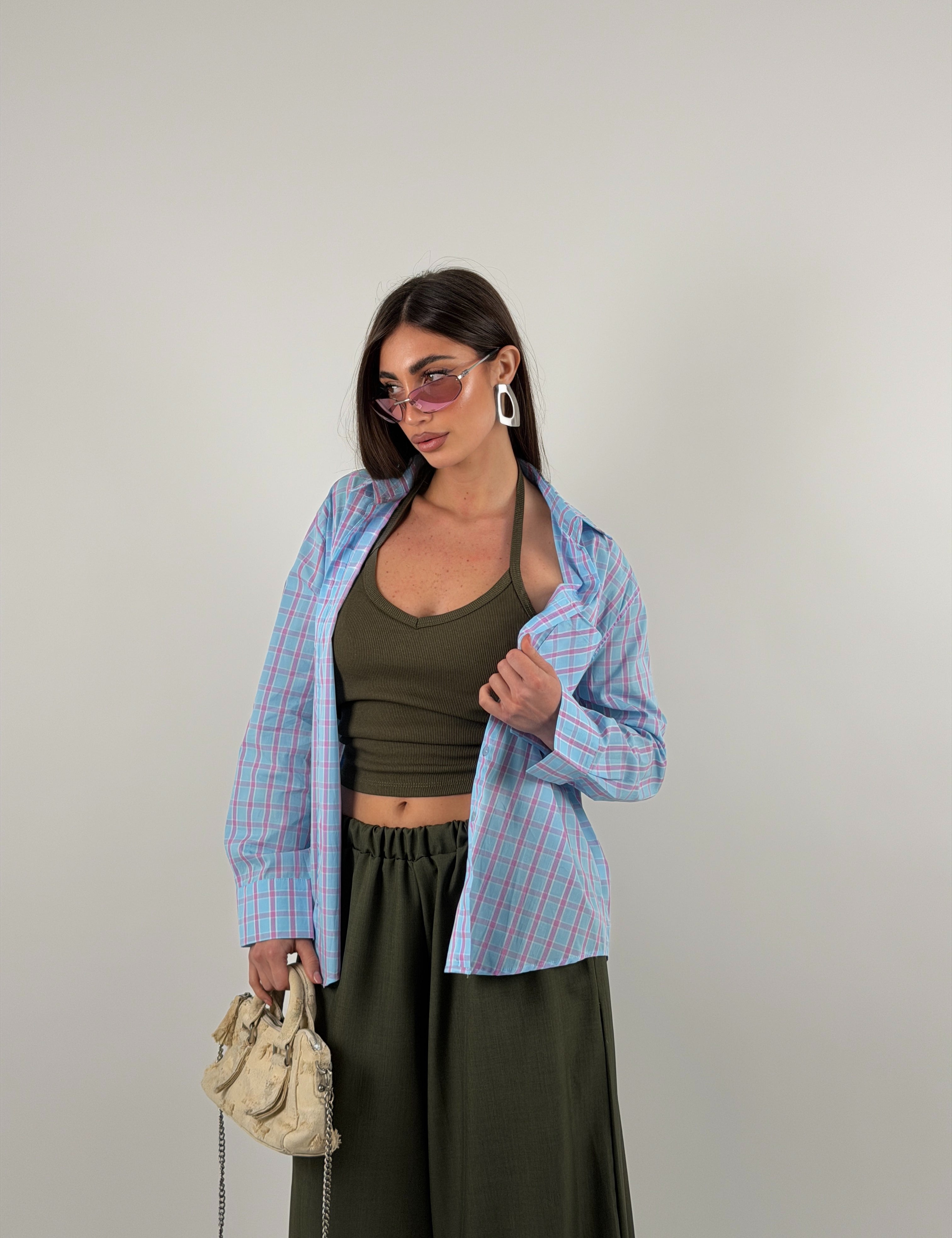 Camicia a quadri in cotone