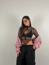 Body velato con ganci