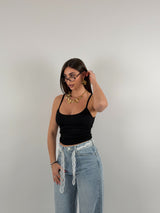 Top cotone a costine