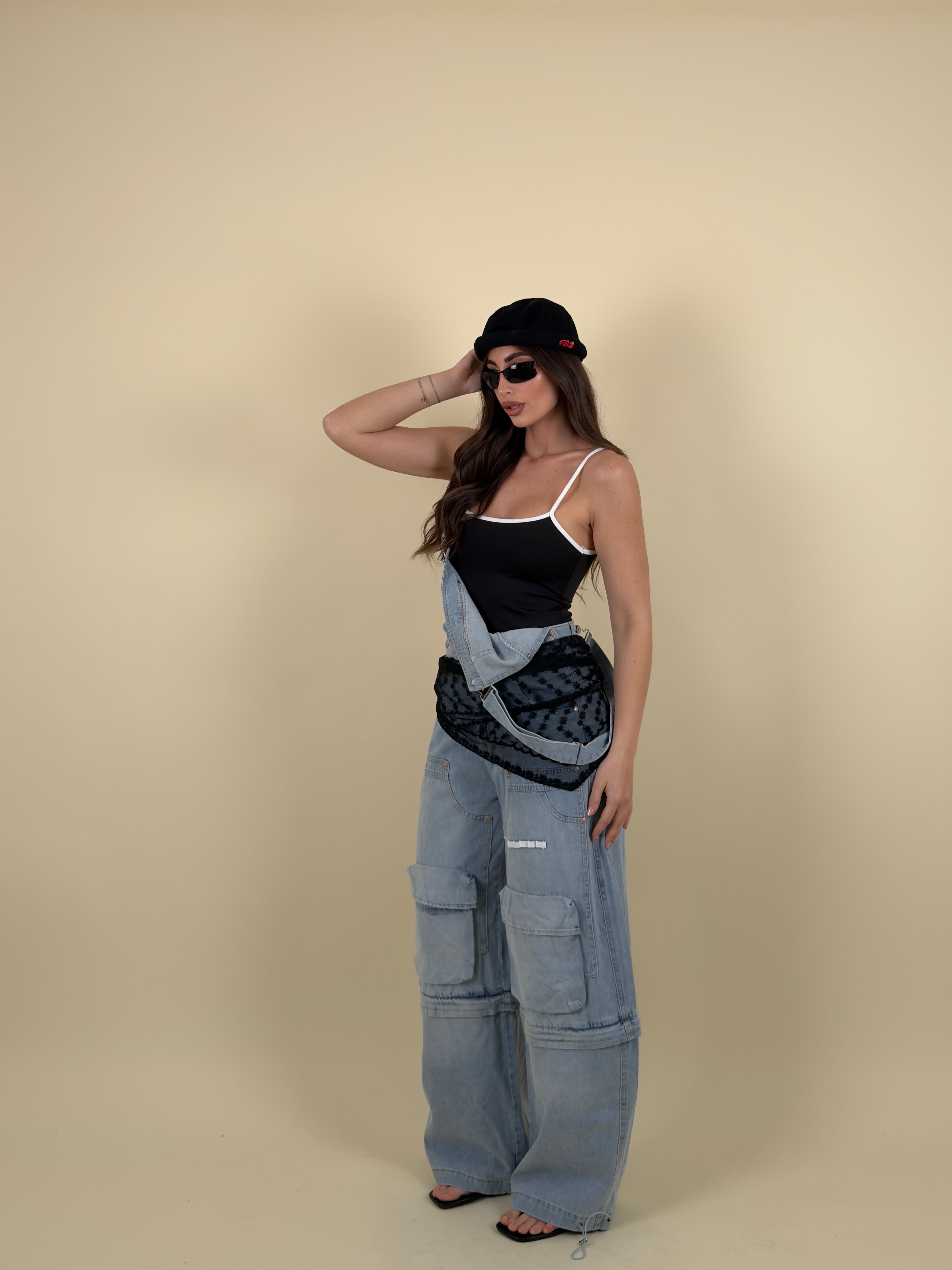 Salopette Denim chiaro 4in1