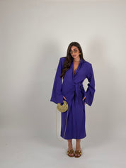 Vestito midi portafoglio semplice