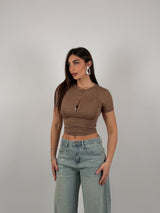 Maglia semivelata con bottoncini