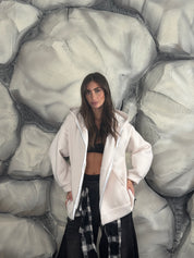 Felpa aperta sul retro