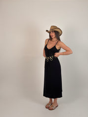 Vestito borchie gold