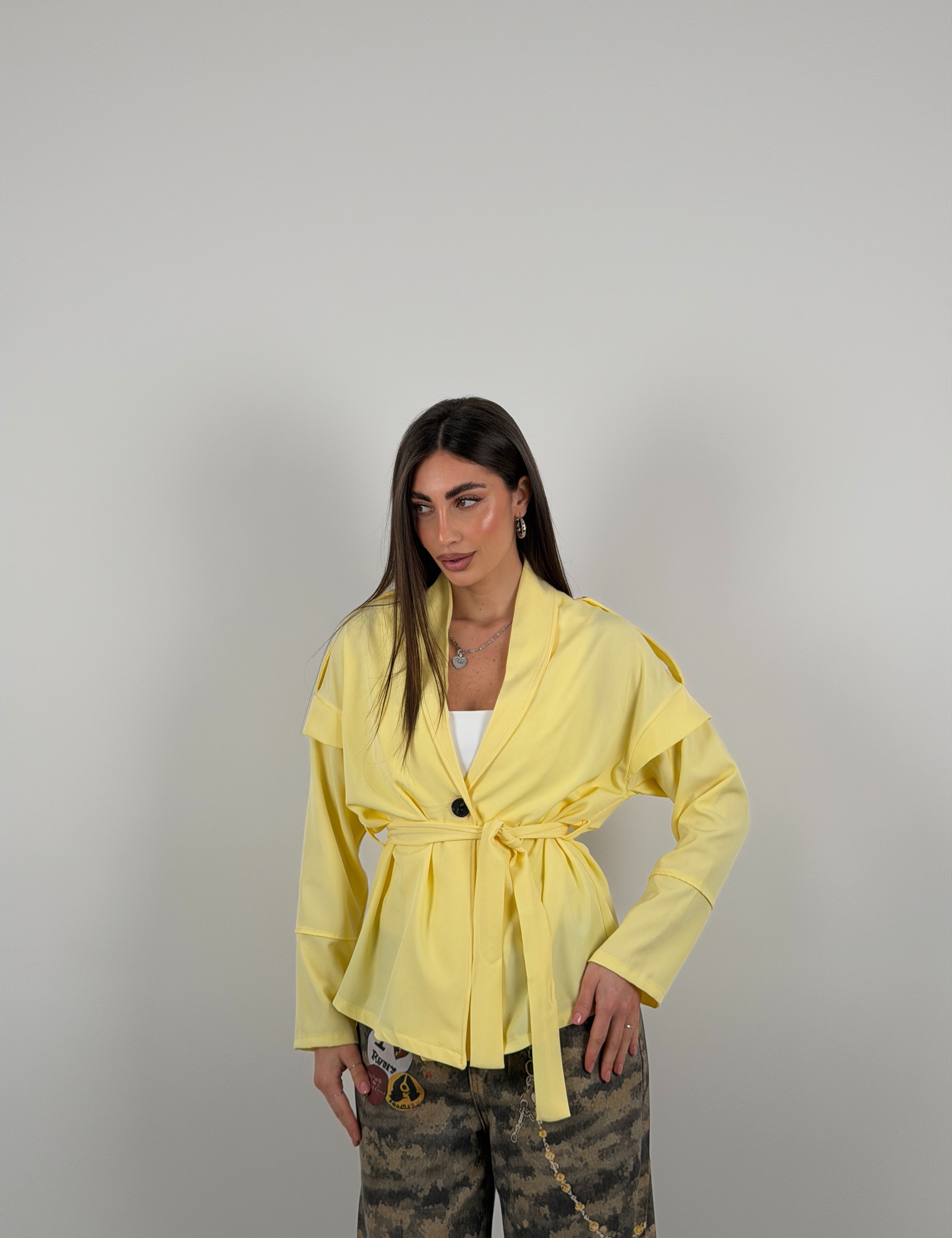 Giacca mood trench tessuto leggero