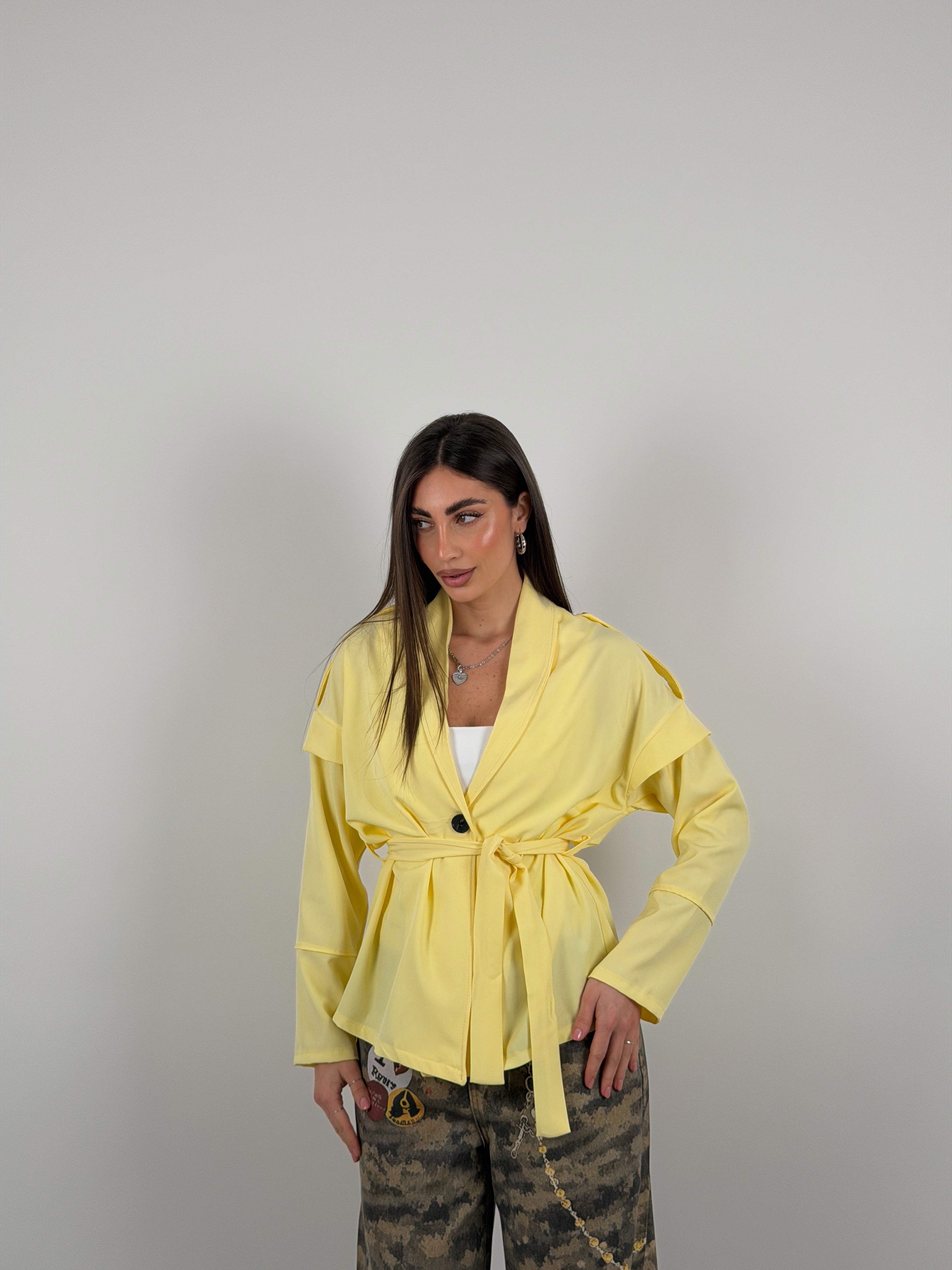 Giacca mood trench tessuto leggero