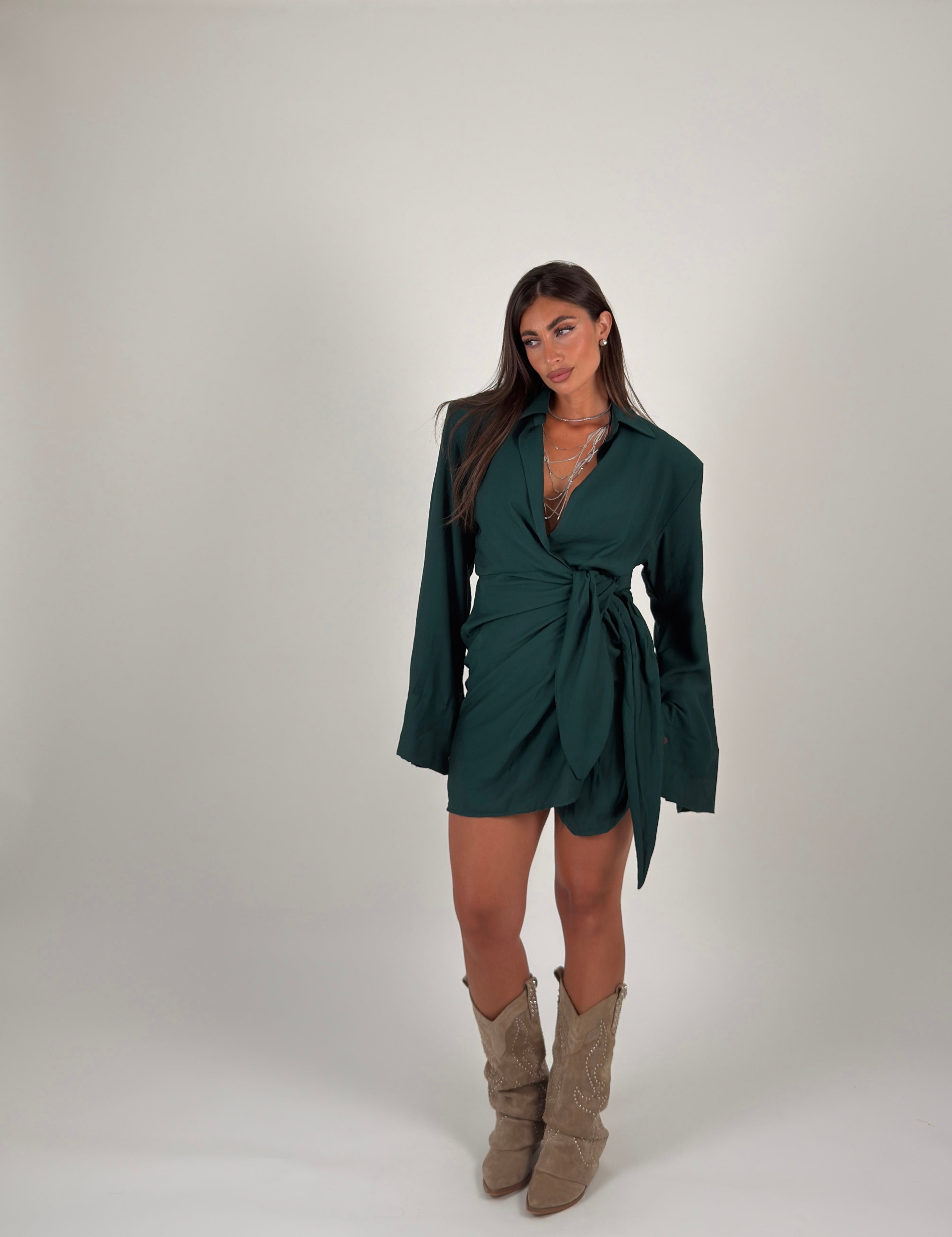 Vestito portafoglio semplice corto