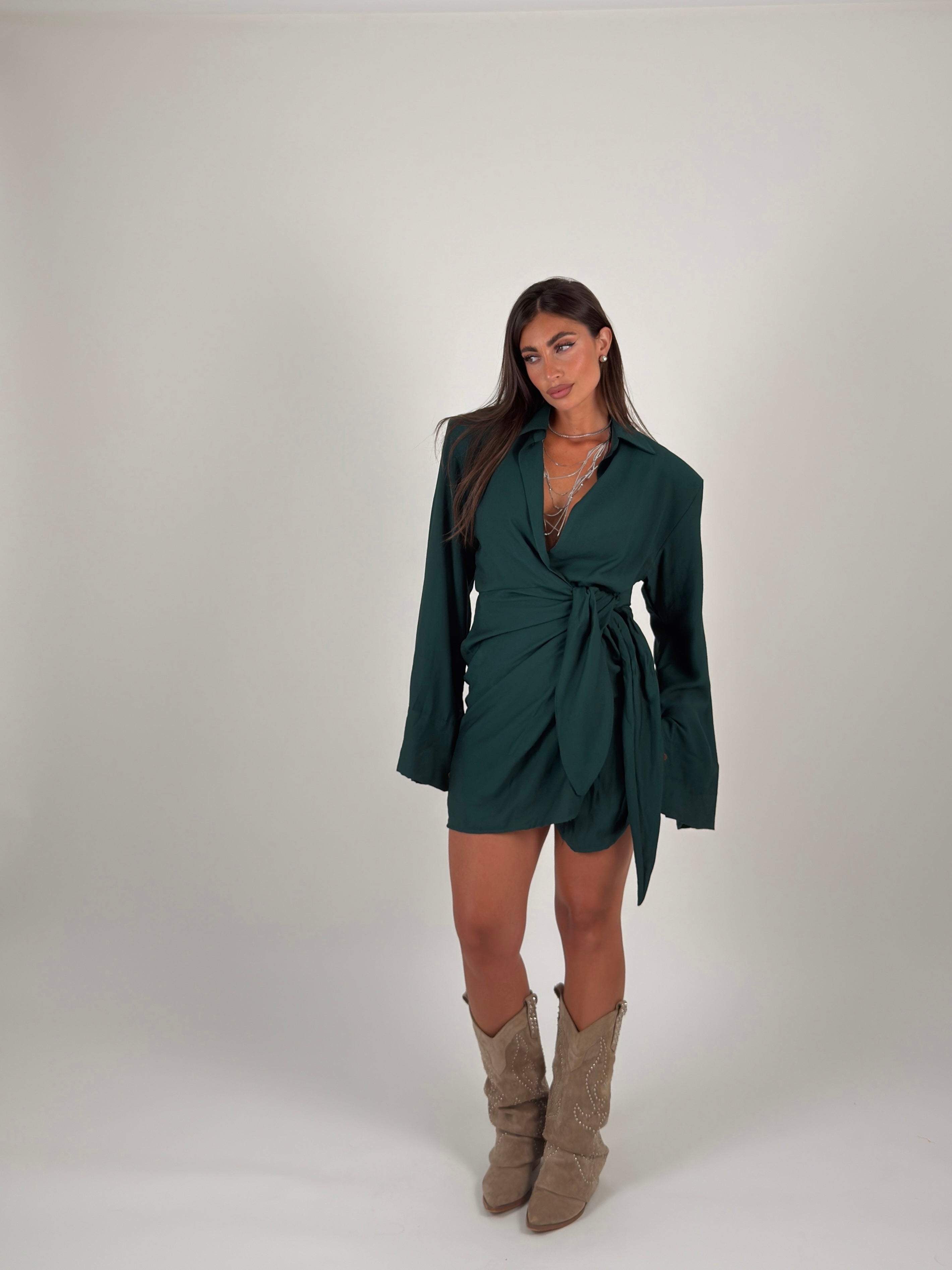 Vestito portafoglio semplice corto